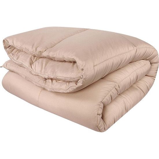 Dekbed 200 x 200 cm, zomerdekbed 200 GSM vulling, microvezeldekbed (beige)