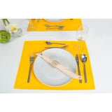 Placemat placemat placemats 4 stuks ca. 46 x 36 cm katoen vele kleuren (geel)