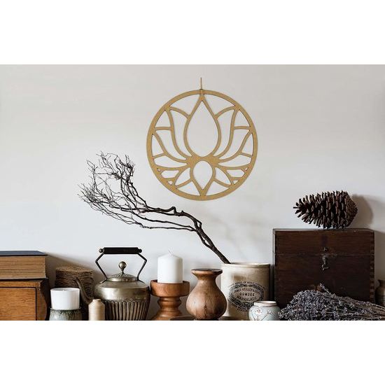 Lotus flower decoratie wanddecoratie hout Lotus flower decoratie wanddecoratie Lotus flower foto decoratie muur hout Vintage tuindecoratie meditatie accessoires 3D mandala muur