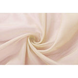 Set van 2 gordijnen, transparante gordijnset voor woonkamer, voile lusgordijn met loden afsluiting H x B 225 x 140 cm, crème