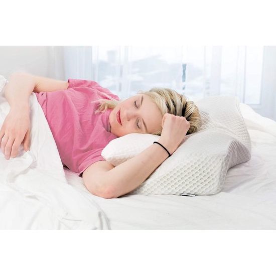 orthopedisch hoofdkussen van traagschuim afneembaar ergonomisch nekkussen voor nek- en schouderpijn, neksteunkussen, 70 x 42 x 14 cm & meer zacht
