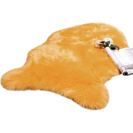 Nepbont Vloerkleed Pluizig Zacht Warm Modern Vloermat Bankmat Imitatiebont Deco Bont Onregelmatig Bedmat Wol Lang Haar Optiek Gezellig