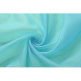 Set van 2 gordijnen, transparante gordijnset voor woonkamer, voile lusgordijn met loden afsluiting H x B 245 x 140 cm, lichtblauw,