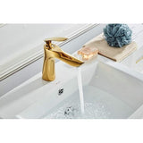 Wastafelkraan Goud Chroom Messing Eengreeps Wastafelmengkraan