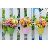 Kunstbloemen, 6 bundels kunstmadeliefjes, plastic bloemendecoratie, uv-bestendige bloemen voor binnen en buiten, hangende planten, tuin, porch, raambox, thuis, bruiloft