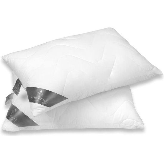 Kussen 50 x 70 cm, set van 2 zachte microvezel, aanpasbaar, hoofdkussen, 50 x 70 cm, met optimale ondersteuning, binnenkussen, ademend met ritssluiting, extra zak met vulmateriaal