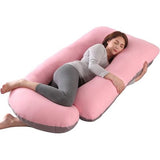 Zwangerschapskussen, zijslaapkussen, voedingskussen, U-vormig XXL steunkussen, 70 x 145 cm, groot lichaamskussen met afneembare en wasbare hoes, U-vormig zwangerschapslichaamskussen