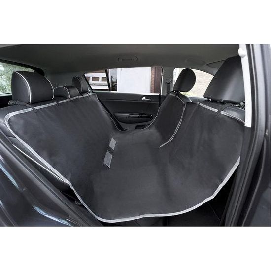 Autodeken voor de achterbank, ideaal voor het vervoer van honden, beschermmat voor de autostoel, waterdicht, incl. tas, 135 x 160 cm, zwart/antraciet