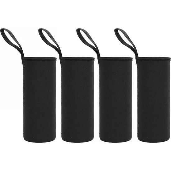 Set van 4 thermische flessenzakken, neopreen hoes voor waterflessen, thermische hoes voor waterflessen, thermische hoes voor buitensporten, kamperen, wandelen, reizen