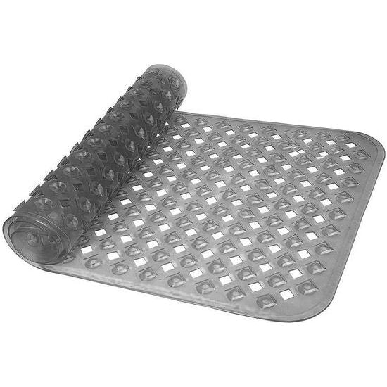 40 x 88cm douchemat antislip met zuignappen machinewasbaar badkamer badmat badmatten voor badkamer (grijs)