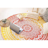 Ronde Roundie Yoga Deken Indiase Mandala Ronde Strandlaken Tapestry Hippie Boho Katoen Tafelkleed Picknick Tuin Gooi Rond 70"