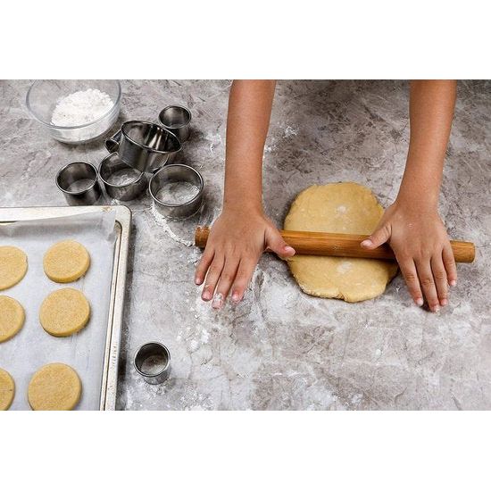 Roestvrij stalen uitsteekvormen, 12 stuks, ringen, koekjesvormen, snijset, dinerringen, koekjes, koekjes, rond, koekjes, uitstekers met opbergdoos