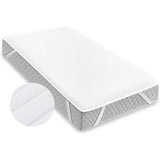 Set van 2 waterdichte matrasbeschermers, 160 x 200 cm, ademende matrasoplegger, anti-mijt, anti-allergische matrasbescherming