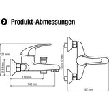 eengreepsarmatuur "Piccolo" - hoogwaardige messing behuizing - verchroomd / eengreepsmengkraan / badkraan / douche-armatuur / bidetkraan / wastafelarmatuu
