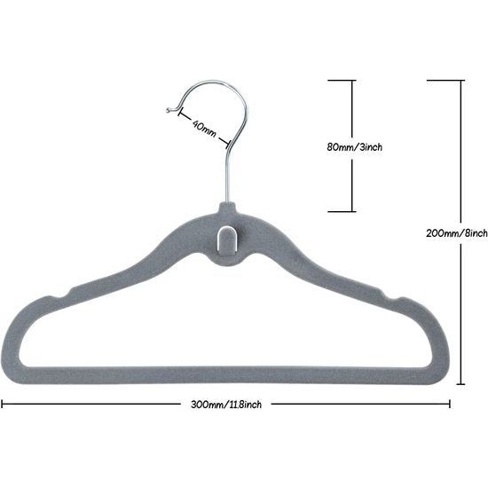 30 stuks kinderkleerhangers kinderkleerhangers fluweel met haken, babykleerhangers met fluwelen bekleding voor kledingkast, kledingkast, kleding, grijs