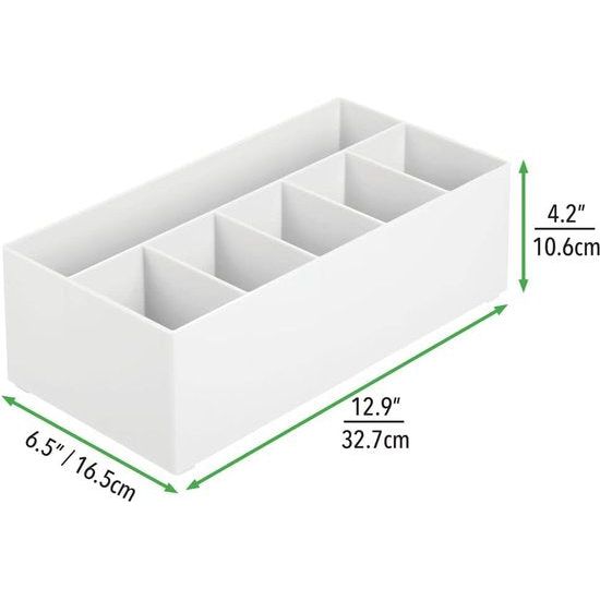 cosmetica-organizer, opbergdoos met zes vakken, voor make-up, nagellak en beautyproducten, de ideale opbergdoos, enkel