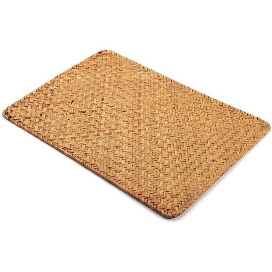 Placemats antislip zeegras rotan placemats eettafel hittebestendig geweven Kerstmis placemats isolatie (4 stuks)