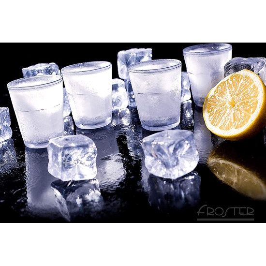 Froster Ice Shots - Set van 4 Shot Bril 50ml, Dubbelwandig, Acryl, Wodka Novelty Gift (Transparant)