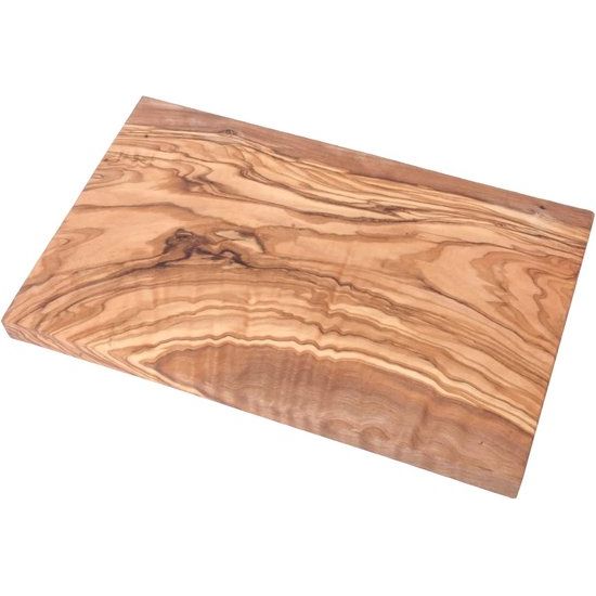 Plank van olijfhout, olijfhouten plank, snijplank, houten plank, ontbijtplank, steakplank, rechthoekig (25 x 15 cm)