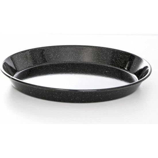 Emaille pizzablek/uientaartplaat Ø 30 cm, rond, anti-aanbaklaag, zwart