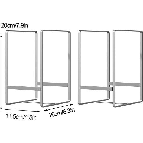 2 stuks platenhouder organizer wandbord houder houder metalen plaat organizer rekken standaard voor werktop en cuppboard grijs 2 stuks platenhouder organizer wandbord houder houder metalen plaat organizer rekken standaard voor werktop en kast grijs