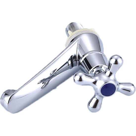 Moderne Enkele Koudwaterkraan Wastafel, Accessoires Chrome Afwerking Kraan Wastafel Kraan Chroom, voor Thuis Badkamer Wastafel Keuken Wastafel Met 2 Stuks Filter