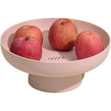 Fruitschaal Fruitmand Multifunctionele Afvoer Fruit Snack Taart Opbergrek Woonkamer Eettafel Fruitstandaard (Roze)