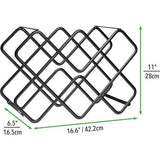 Set van 2 wijn- en flessenrekken - Mooi metalen wijnrek met 3 niveaus voor maximaal 16 flessen - Vrijstaande wijnflessen of andere dranken - Zwart