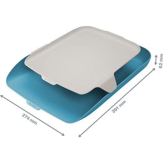 brievenmand met organizer, zachtblauw, Cosy serie