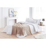 Extra zachte katoenen deken Vier Seizoenen Multifunctionele sprei Gooi Bed Gooi Sofa Gooi (230x240cm, Sandy) 230x240cm