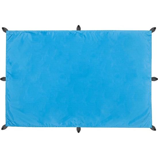 Zonnezeil PES UPF 50+ outdoor rechts hoekig 3 x 4m blauw zonnedak backpacking tentzeil ultra light draagtas