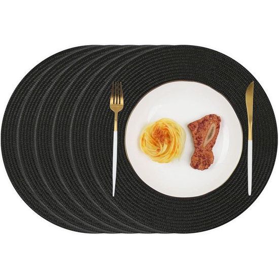 Placemats, rond, 6 stuks