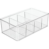 Set van 2 bureau-organizers, opbergdoos met elk 4 vakken voor schilderbenodigdheden, enveloppen, scharen, linialen enz. – de ideale pennenbox – doorzichtig