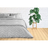 Beddengoedset microvezel mandala, dekbedovertrek 135/150 (240x220cm) - inclusief 2 kussenslopen 70x40cm. Grijskleur