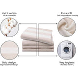 Set van 4 handdoeken, 50x100 cm, 100% katoen, 380g/m², beige