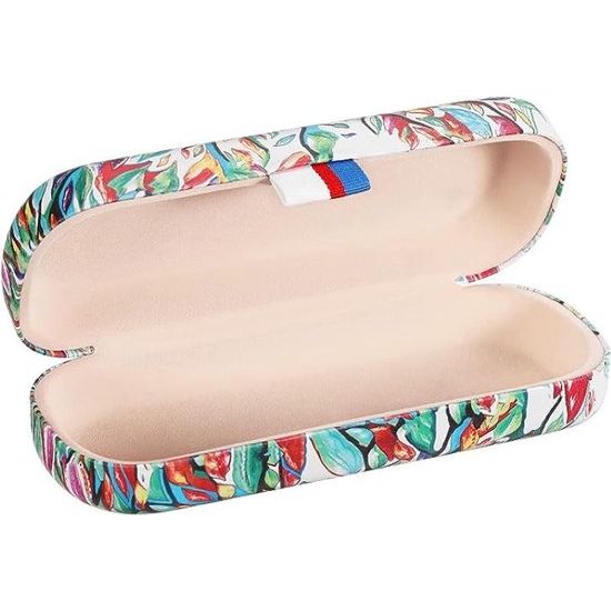 Hardcase brillenkoker, PU lederen brillenetui, krasbestendige draagbare brillenbox met reinigingsdoek, harde schaal, etui, brillenorganizer, brillenopslag voor zonnebril leesbril