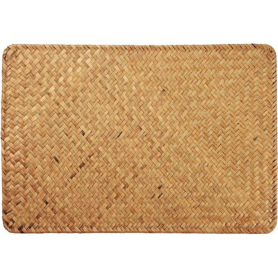 Placemats antislip zeegras rotan placemats eettafel hittebestendig geweven Kerstmis placemats isolatie (4 stuks)