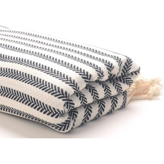 hamamdoek, saunahanddoek voor dames en heren, badhanddoek, saunahanddoek, pestemal, 100% katoen, licht en absorberend, oosterse badhanddoek, 100 x 180 cm, zwart