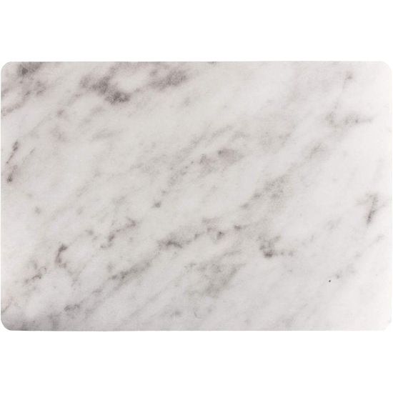 Placemats/placemats, 4 stuks, 43,5 x 30 cm, PET, wit, Saleen Edition: marmer