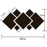 Je ontvangt 7 stuks spiegelstickers, de gecombineerde grootte is ongeveer 80 x 55 cm