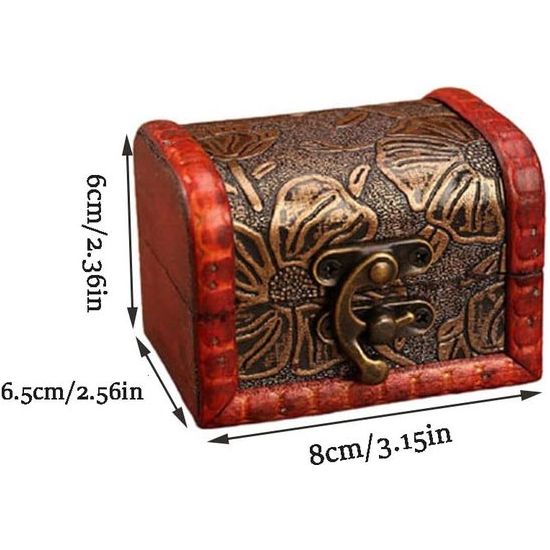 schatkist is handgemaakt van hoogwaardig hout, lichtgewicht, slagvast en breekt niet, zelfs niet als hij valt.