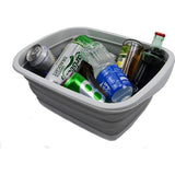 10L opvouwbare kuip, opvouwbare draagbare ruimtebesparende kunststof 10L kunststof wasbak (grijs, 1) 10L opvouwbare kuip, opvouwbare draagbare ruimtebesparende kunststof wasbak van 10L (grijs, 1)