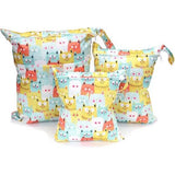 Wet Bag Waterdichte luiertas voor onderweg, natte tas, kleuterschool, wettas, kleuterschool, waszak, kita wetsbag, fabrics luiers, waszak, kleuterschool, waterdichte luiertas voor baby, set van 4, Zet pijl