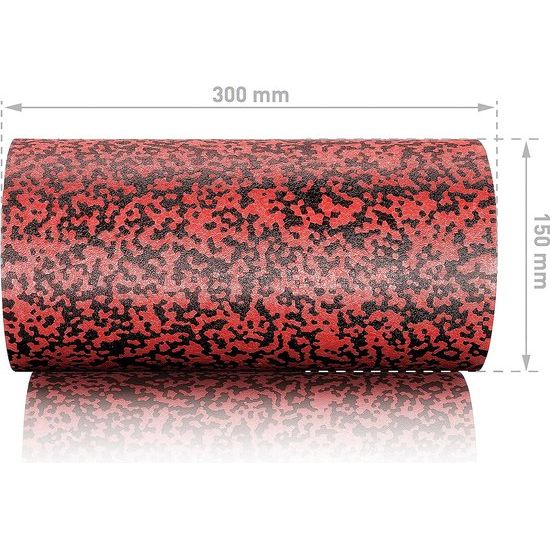 professionele fascia rol standaard medium-hard, lengte 30 cm, diameter 15 cm, met gratis e-book, zwart