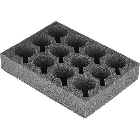 1 x bekerhouder, glazenhouder, bekerhouder, ruimte voor 12 stuks, schuimstof voor camping, caravan, camper, boten, schepen, geproduceerd in Duitsland, gecertificeerd