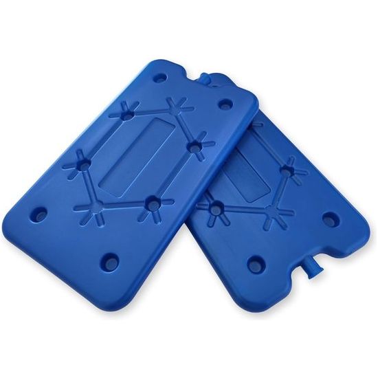 Set van 2 koelelementen met elk 400 ml | 2 blauwe koelelementen voor de koeltas of koelbox | extra plat