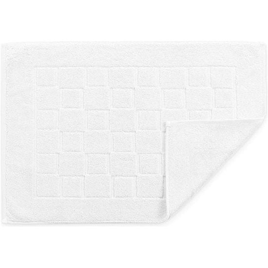 Badmatten set van 2 hoteldouchematten - 50x70 cm - wit - geruit - badtapijt badkamertapijt douchemat badmat wasbaar