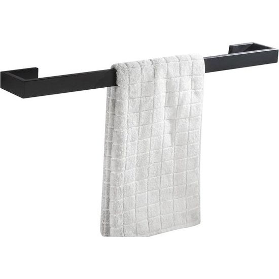 Handdoekrek SUS 304 roestvrij staal mat zwarte afwerking handdoekrek badkamer handdoekrek muur gemonteerd, 60cm / 24 Inch