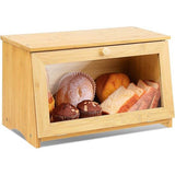 Broodtrommel bamboe broodcontainer voedselveilige broodopslag eenvoudig schoon te maken 39x21x23cm