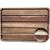 Premium Chopping and Roasting Board - 100% Acacia Wood - Can be Used on Both Sides - Clean Juice Drain - No Spills